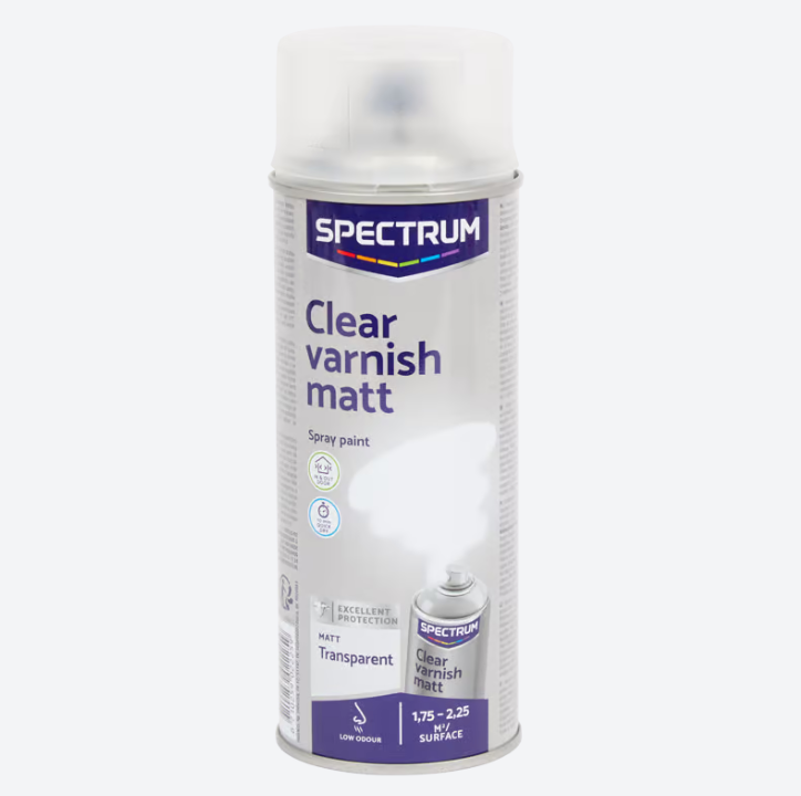 Spectrum clear coat matte spray paint transparent 400 ml 