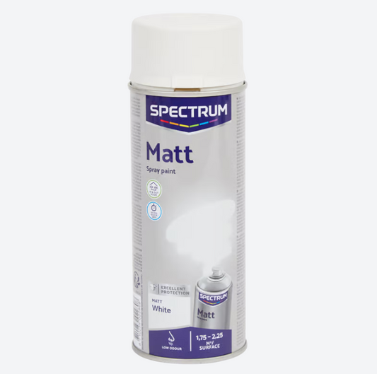 Spectrum spuitverf mat wit 400 ml