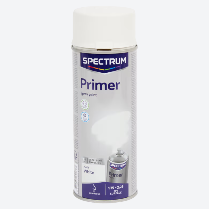 Peinture en aérosol Spectrum primer blanc mat 400 ml 