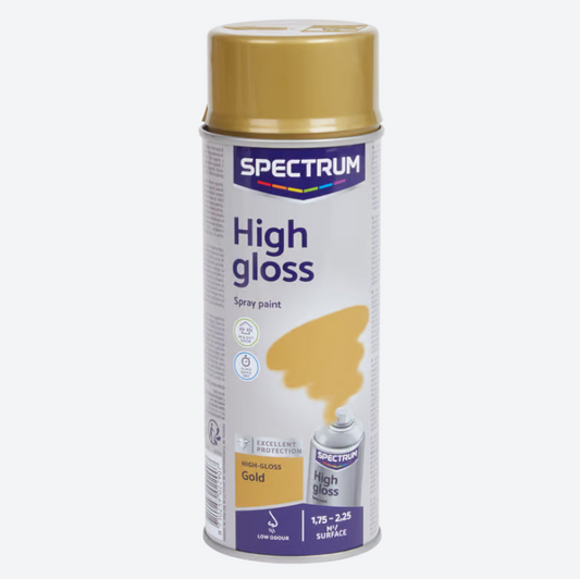 Spectrum hoogglans spuitverf goud 400 ml