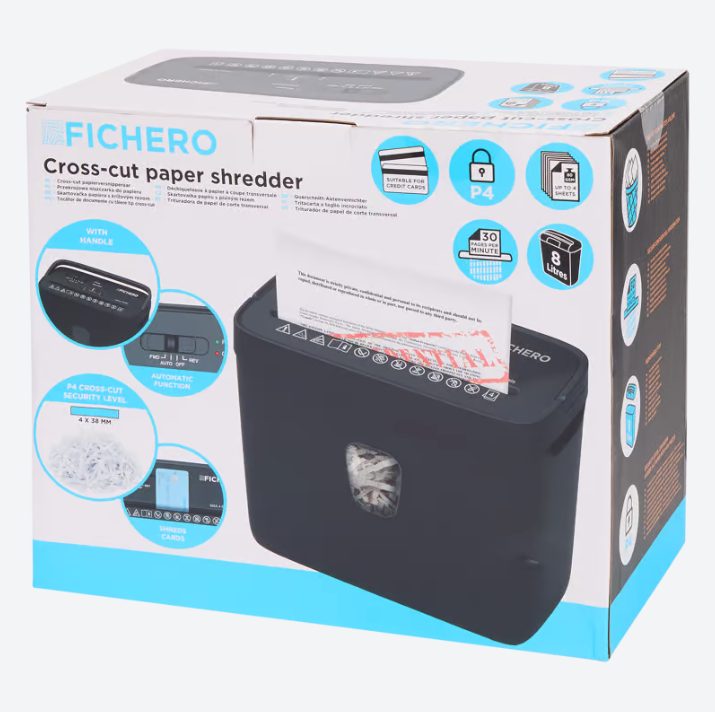 Destructeur de papier Fichero 230 volts | 8 litres 