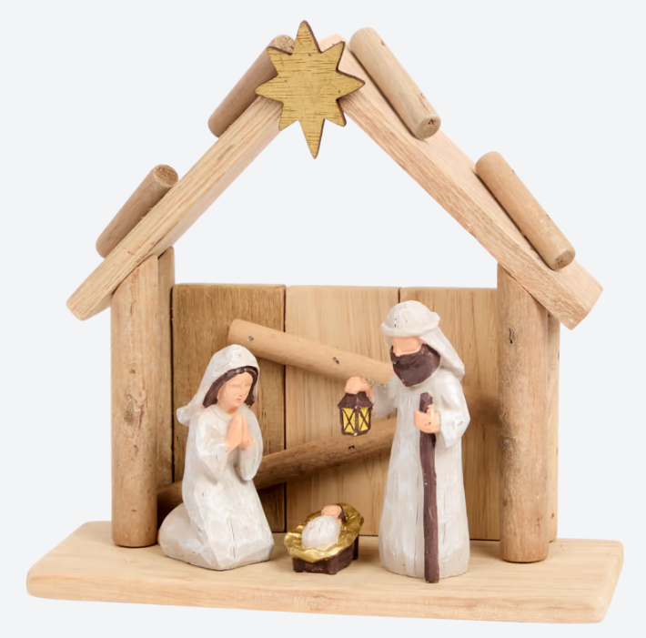 Absolu Chic wooden nativity scene