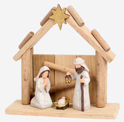 Absolu Chic wooden nativity scene