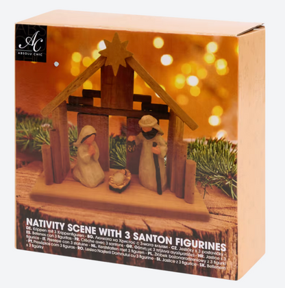 Absolu Chic wooden nativity scene