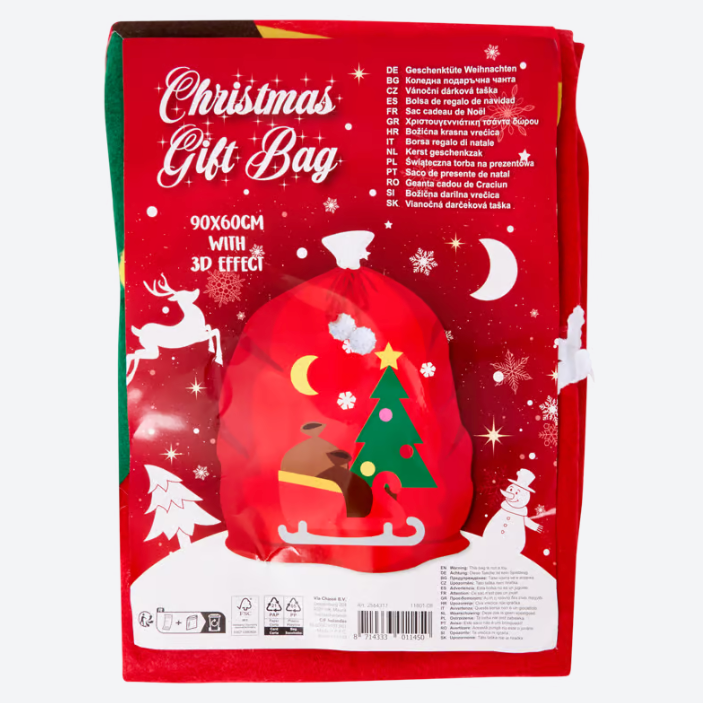 Christmas gift bag 90 x 60 cm 