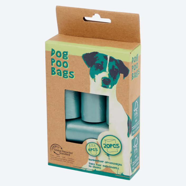 Dog poop bags 6 x 20 pieces 