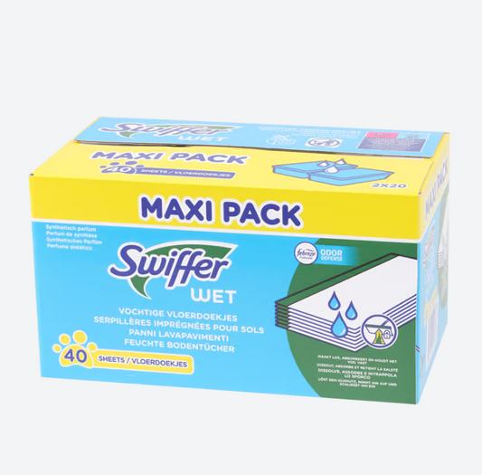 Swiffer Wet lingettes pour sols mouillés 40 pièces 