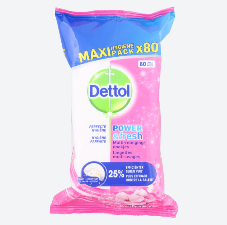 Dettol vochtige doekjes Kersenbloesem 80 stuks