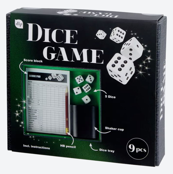 Jeu de dés 9 pièces 