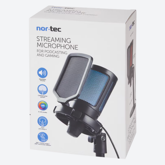 Nor-Tec streaming microfoon Met licht