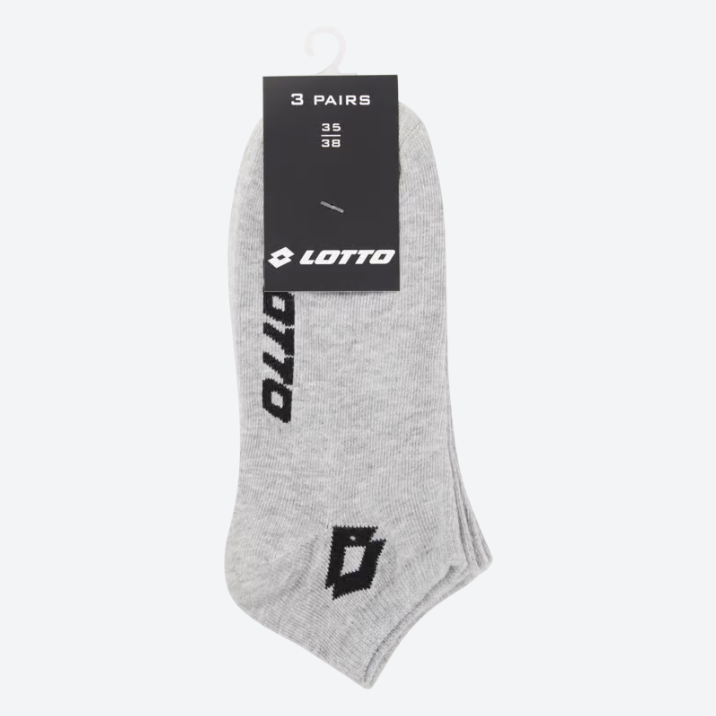 Lotto sneaker socks grey Sizes 35 - 46 | 3 pairs 