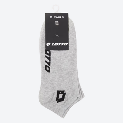 Chaussettes baskets Lotto gris Tailles 35 - 46 | 3 paires 