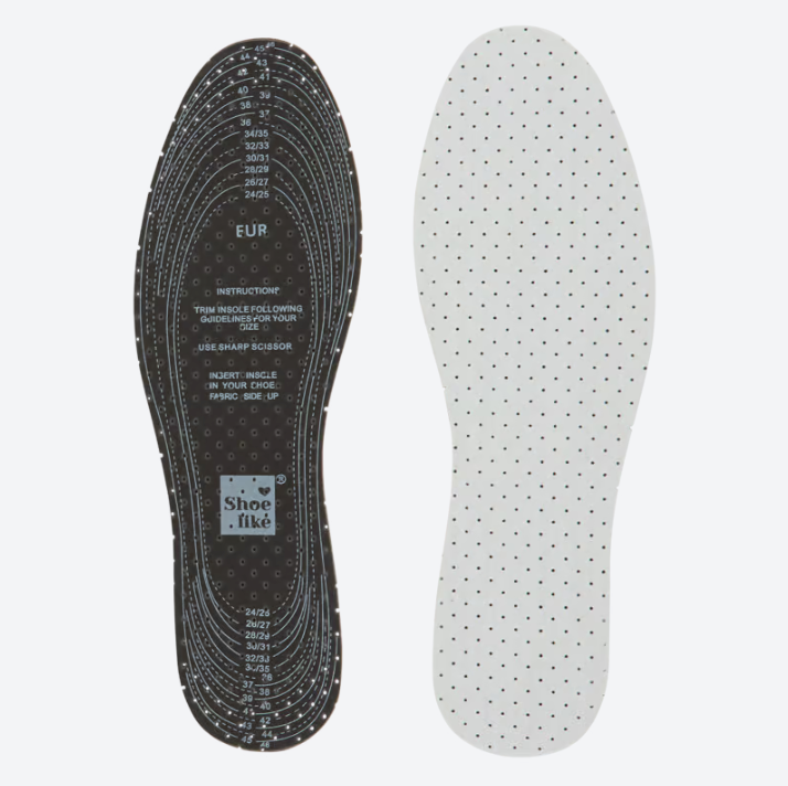 Shoe like anti-odor insoles Size 24 - 46 | 2 pairs 