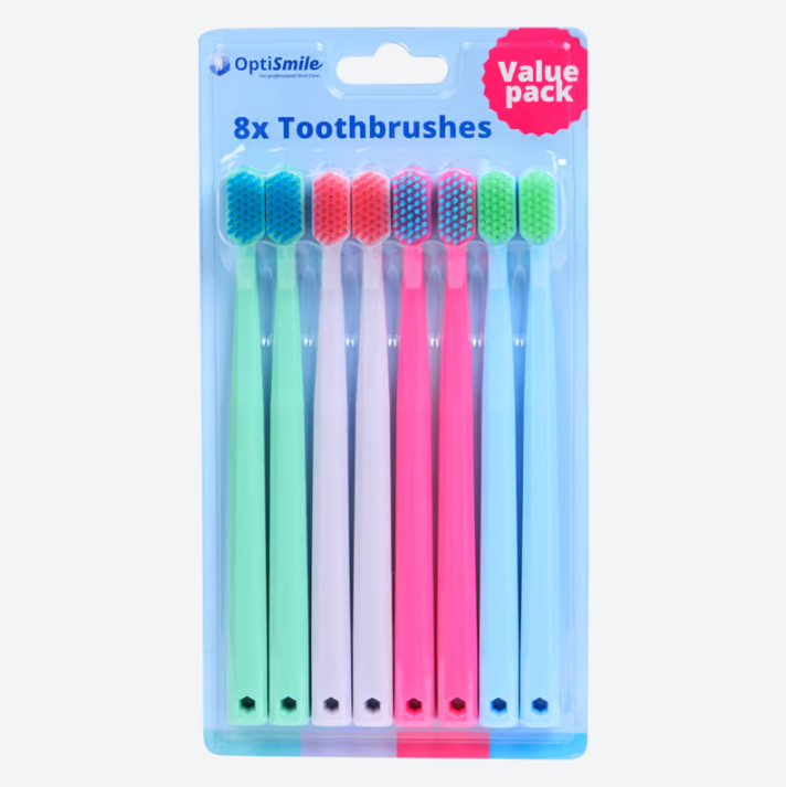 OptiSmile toothbrushes 8 pieces 