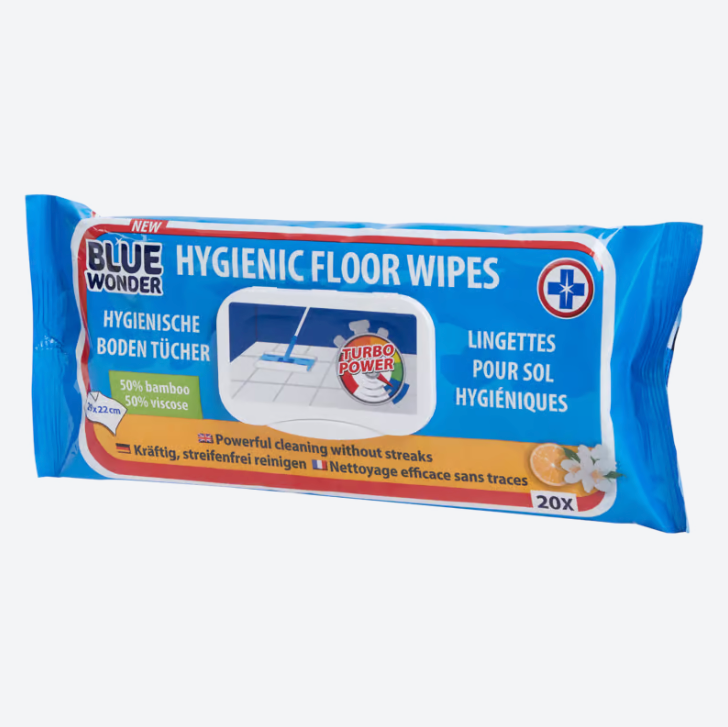 Blue Wonder hygienic floor wipes 20 pieces 