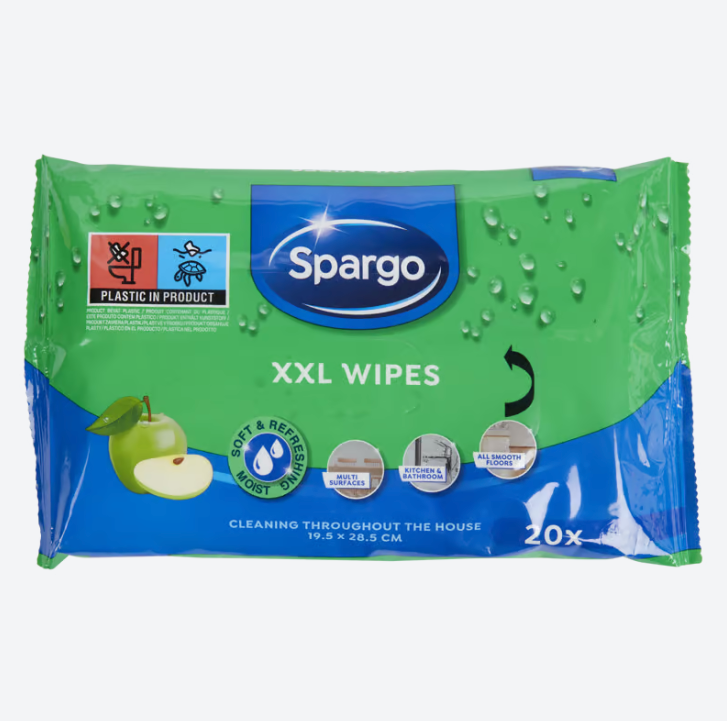 Spargo moist cleaning wipes XXL 20 pieces 