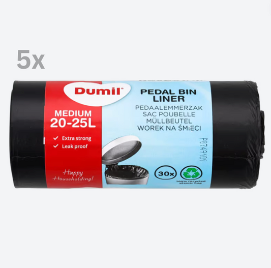 Dumil garbage bags 20 - 25 liters | 30 pieces - 5 rolls 