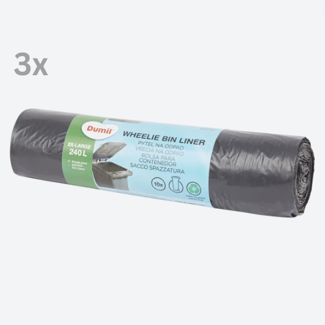 Dumil container bags 240 liters | 10 pieces - 3 rolls 