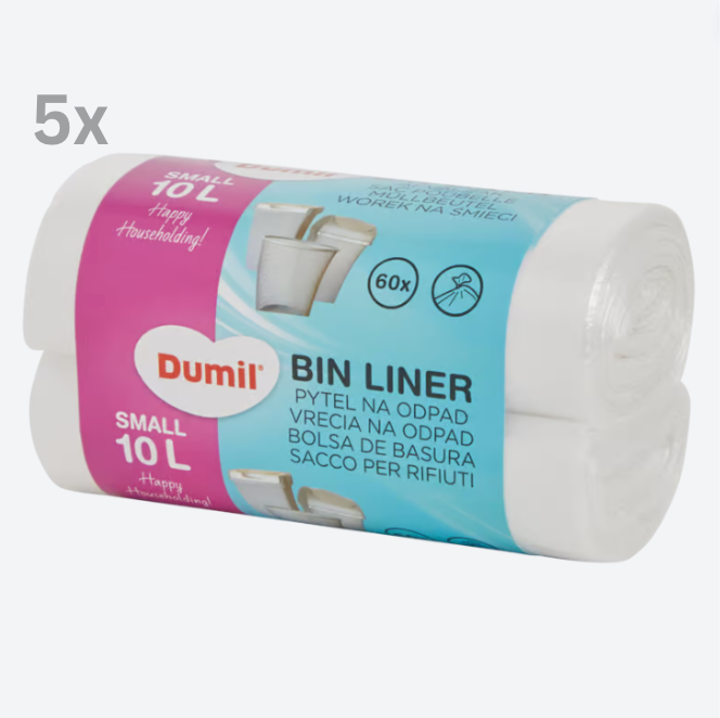 Dumil waste bags 10 liter | 60 pieces - 5 rolls 