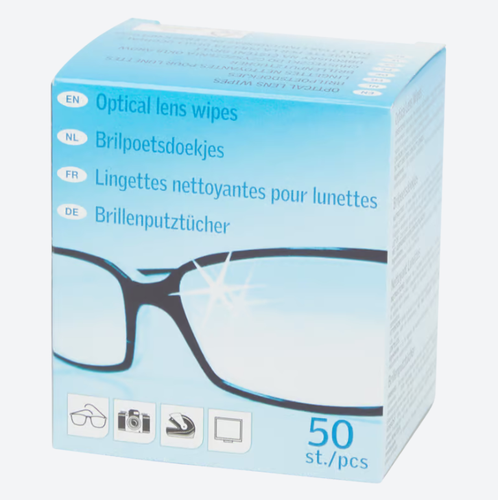 Chiffons de nettoyage pour lunettes 50 pièces 