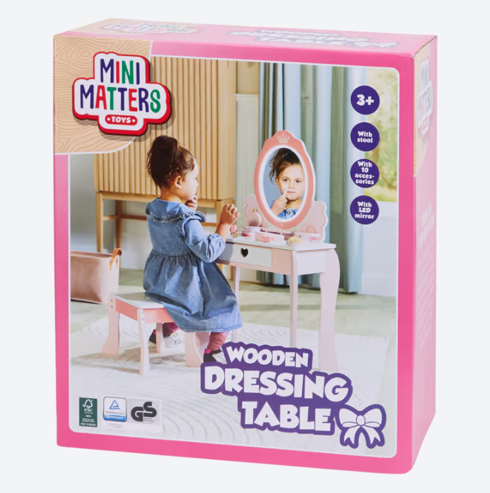 Mini Matters houten make-uptafel 51 x 31,5 x 92 cm