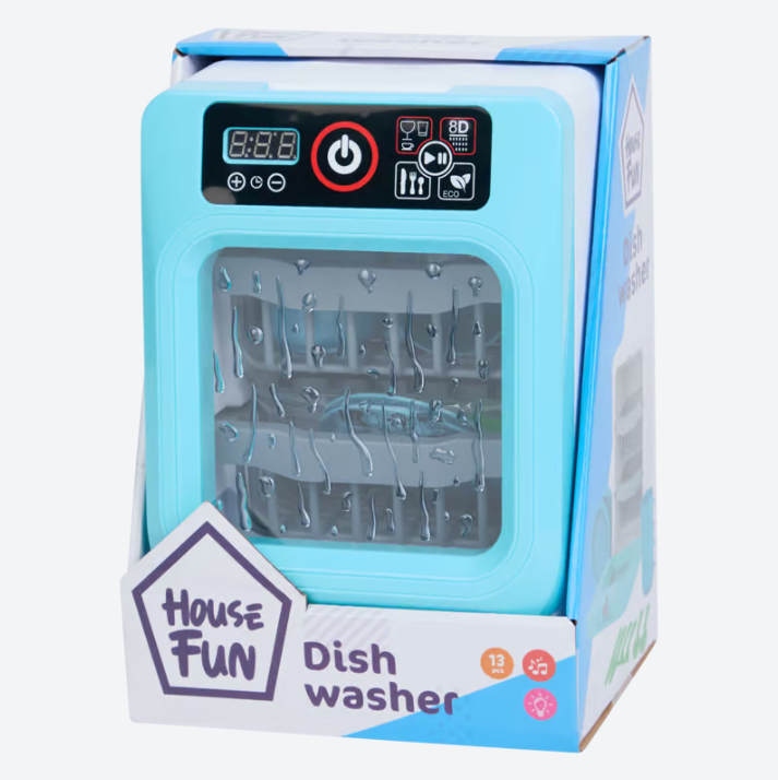 Toy Dishwasher - 4 Washing Programs 