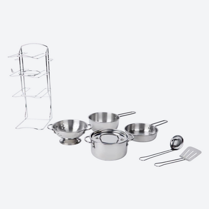 Toy pan set 8-piece | 33 x 16 x 15 cm 