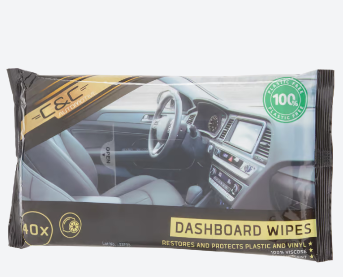 C&amp;C lingettes humides pour voiture 40 pièces 