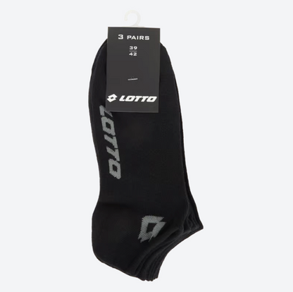 Lotto sneaker socks Black Sizes 35 - 46 | 3 pairs 