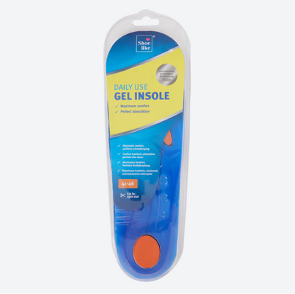 Shoe like gel insoles Sizes 36 - 46 